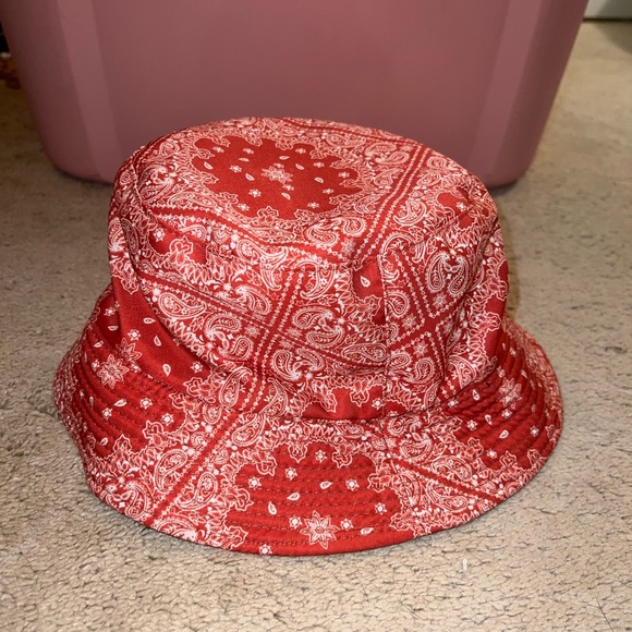 Red Bucket Hat - Picture 2 of 4